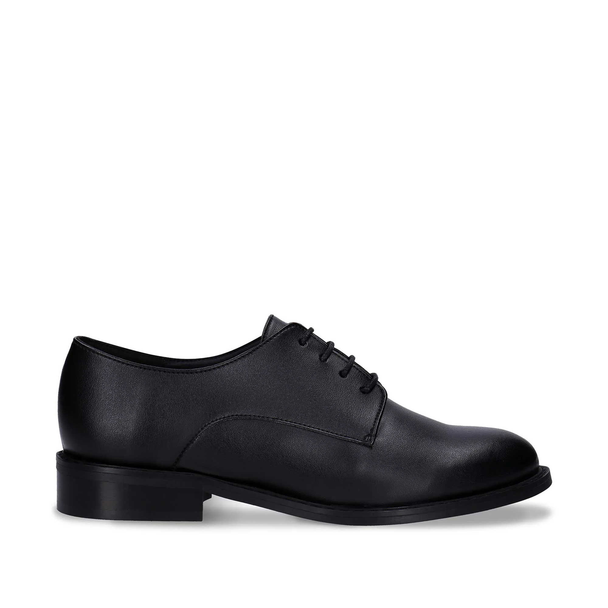 Obe Black Vegan Derby Shoes Flat sold by Ivalo.com