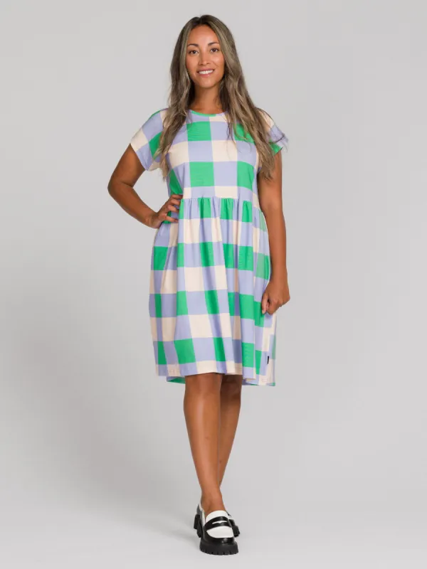 Corine Dress Xadrez Lavender sold by Ivalo.com