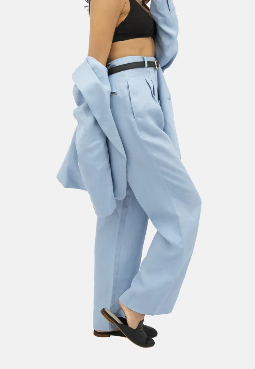 French Riviera Wide Leg Pants Light Blue sold by Ivalo.com product image thumbnail 3