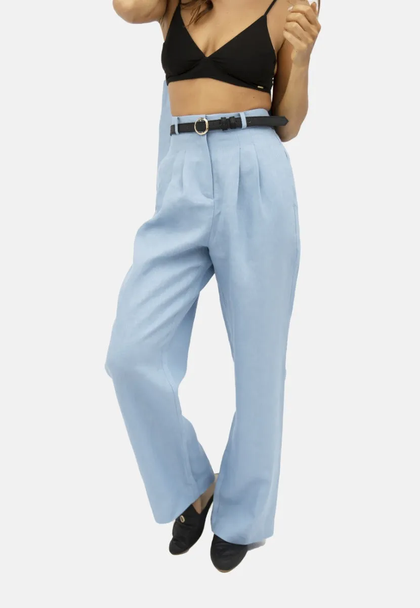 French Riviera Wide Leg Pants Light Blue sold by Ivalo.com product image thumbnail 2
