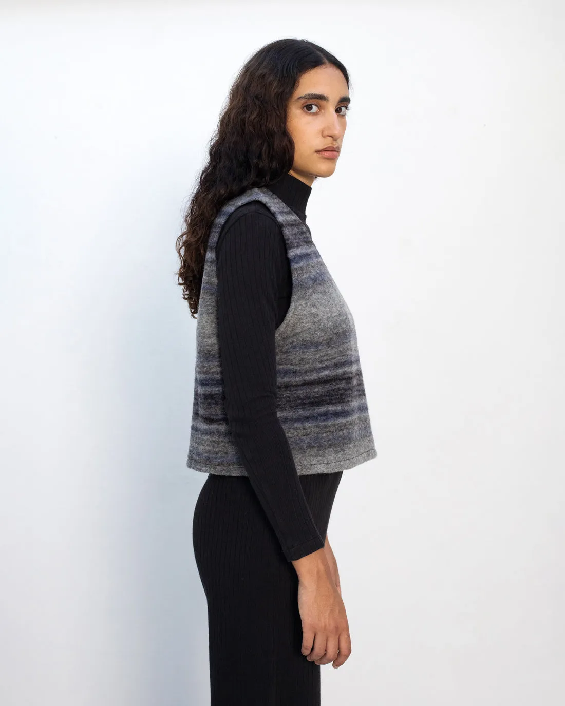 Vest Wool-Blend Navy/Grey Stripe sold by Ivalo.com product image thumbnail 2