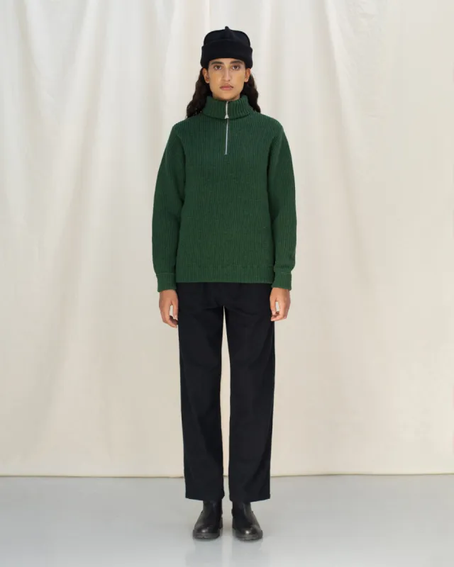 Heavy Knit Unisex Troyer Green sold by Ivalo.com