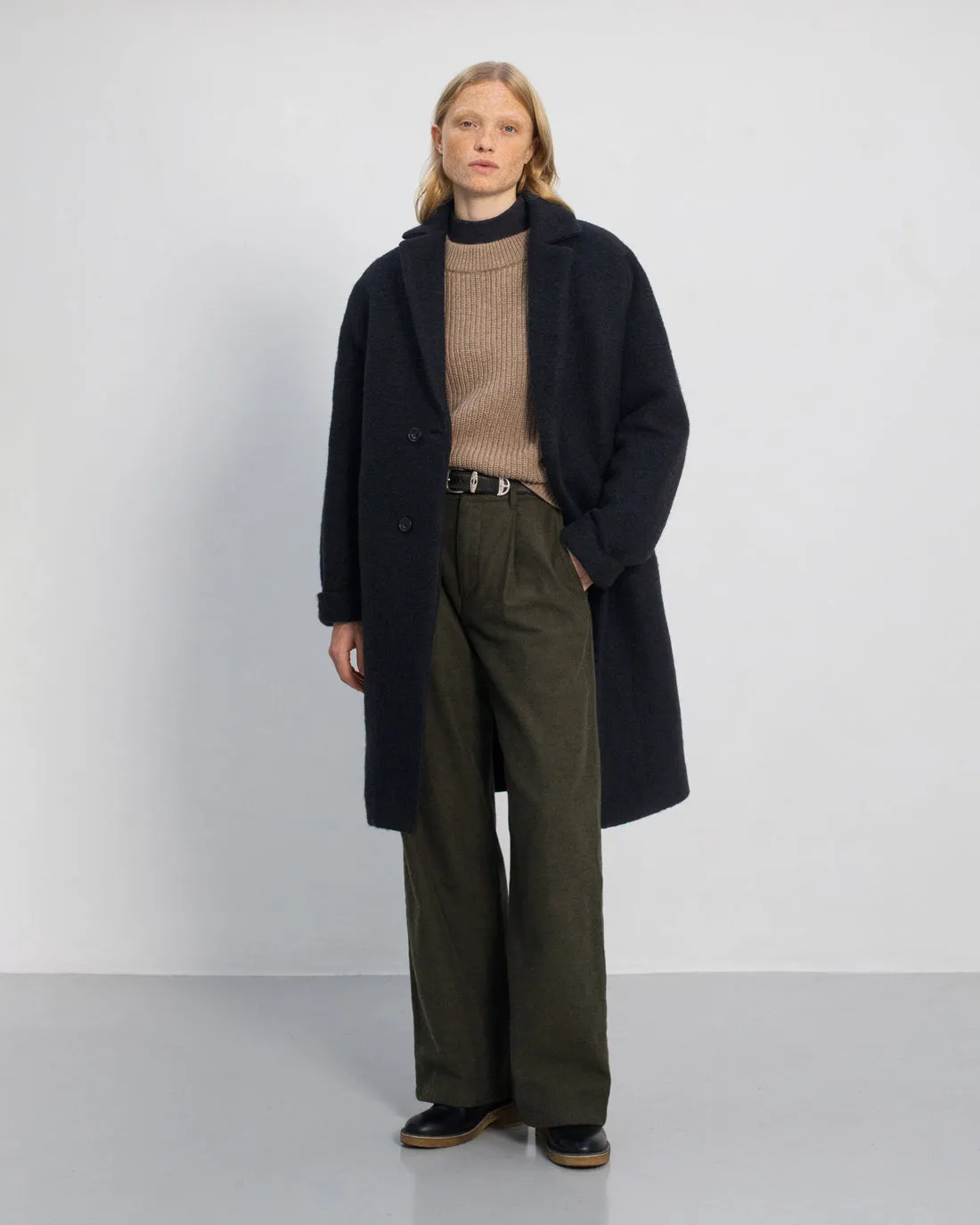 Formal Unisex Wool-Blend Coat Black sold by Ivalo.com