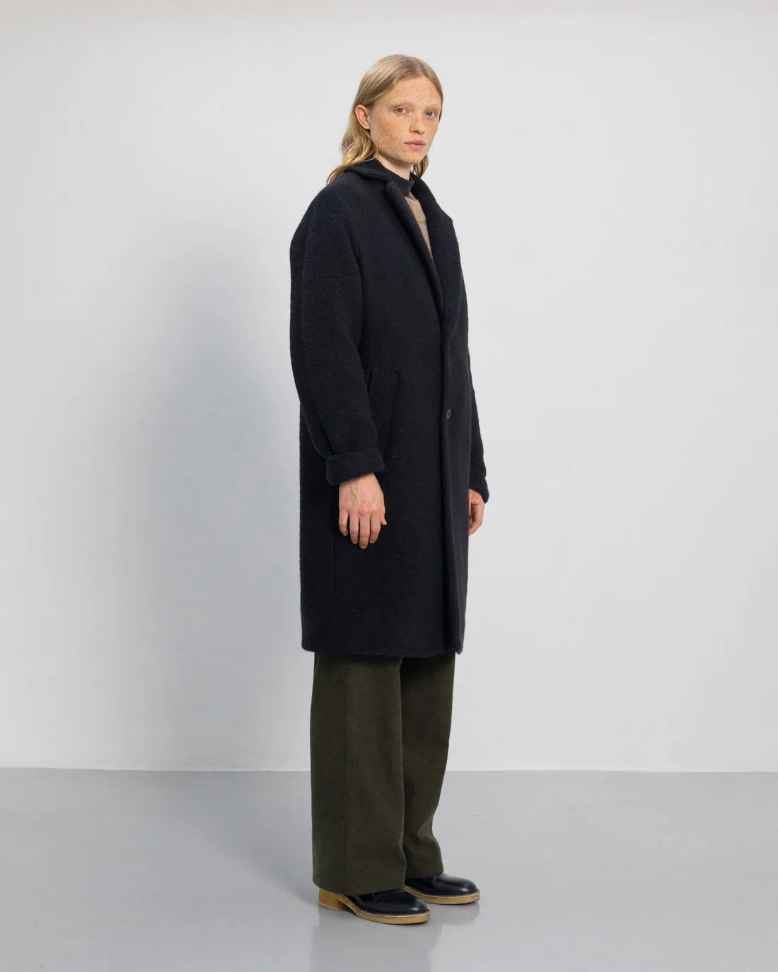 Formal Unisex Wool-Blend Coat Black sold by Ivalo.com product image thumbnail 5