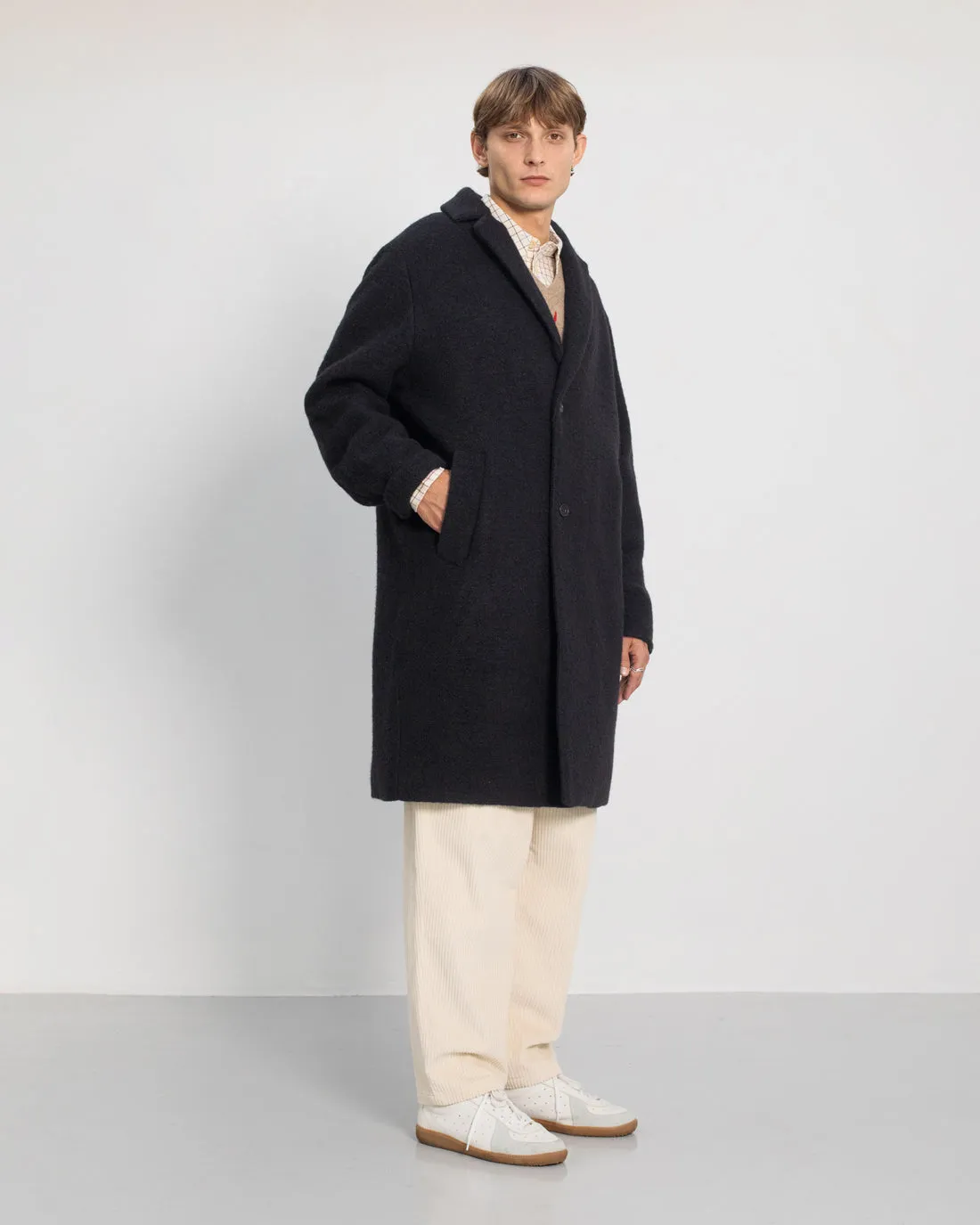 Formal Wool-Blend Coat Black sold by Ivalo.com product image thumbnail 3