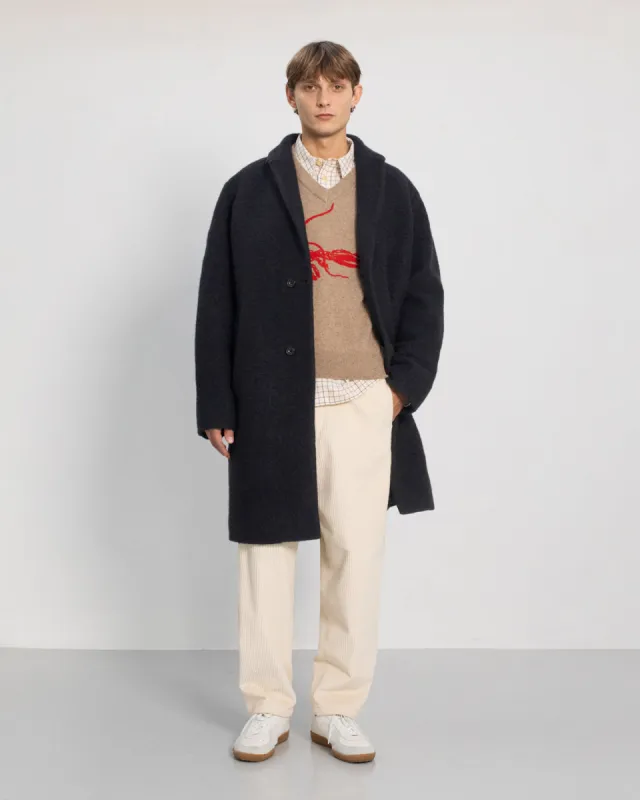 Formal Wool-Blend Coat Black sold by Ivalo.com