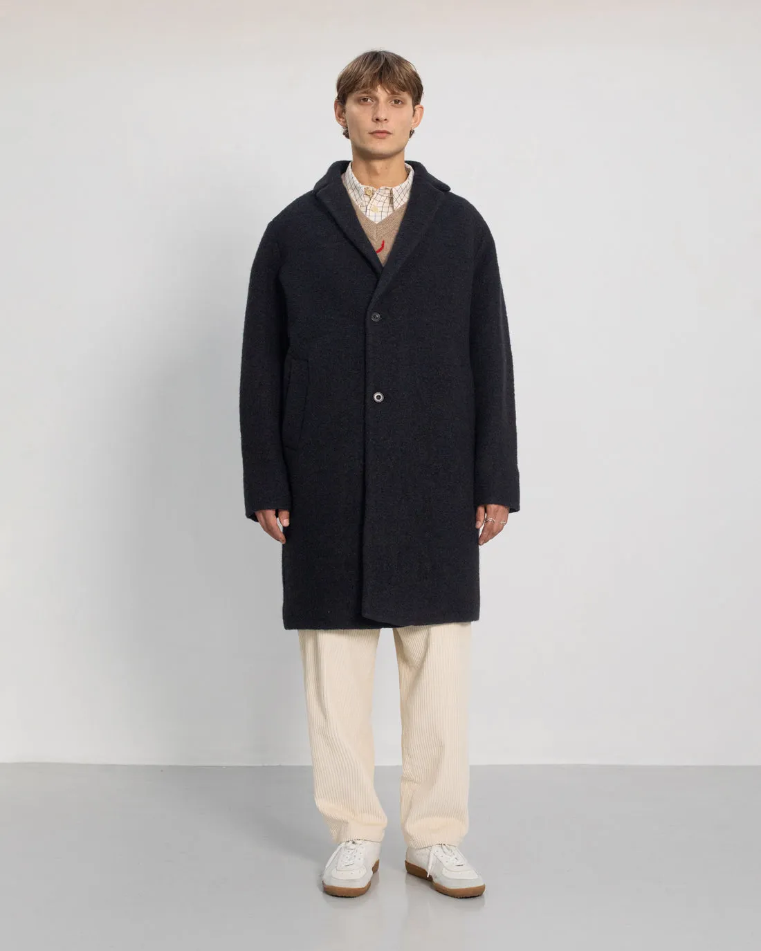 Formal Wool-Blend Coat Black sold by Ivalo.com product image thumbnail 2