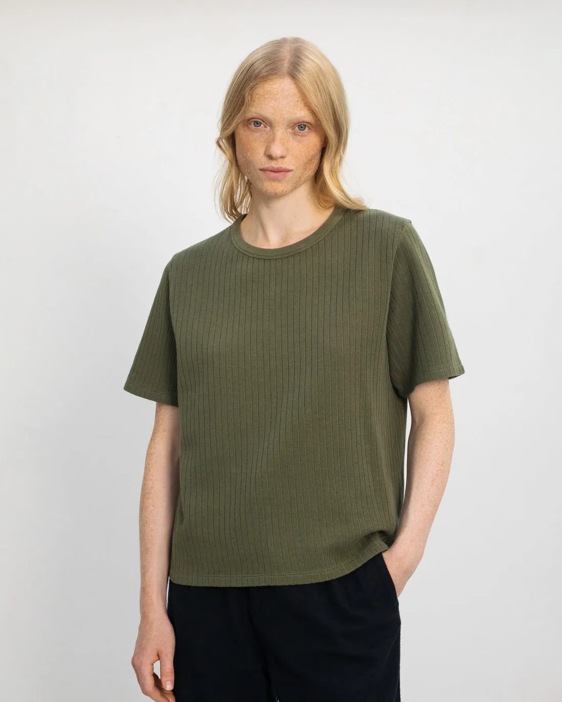 Ribbed Unisex T-Shirt Green sold by Ivalo.com product image thumbnail 2