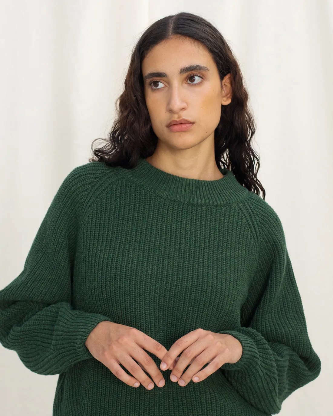 Cropped Knit Sweater Wool-Blend Green sold by Ivalo.com product image thumbnail 3