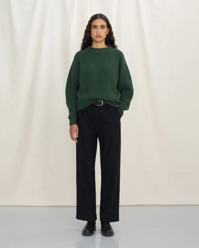 Cropped Knit Sweater Wool-Blend Green sold by Ivalo.com
