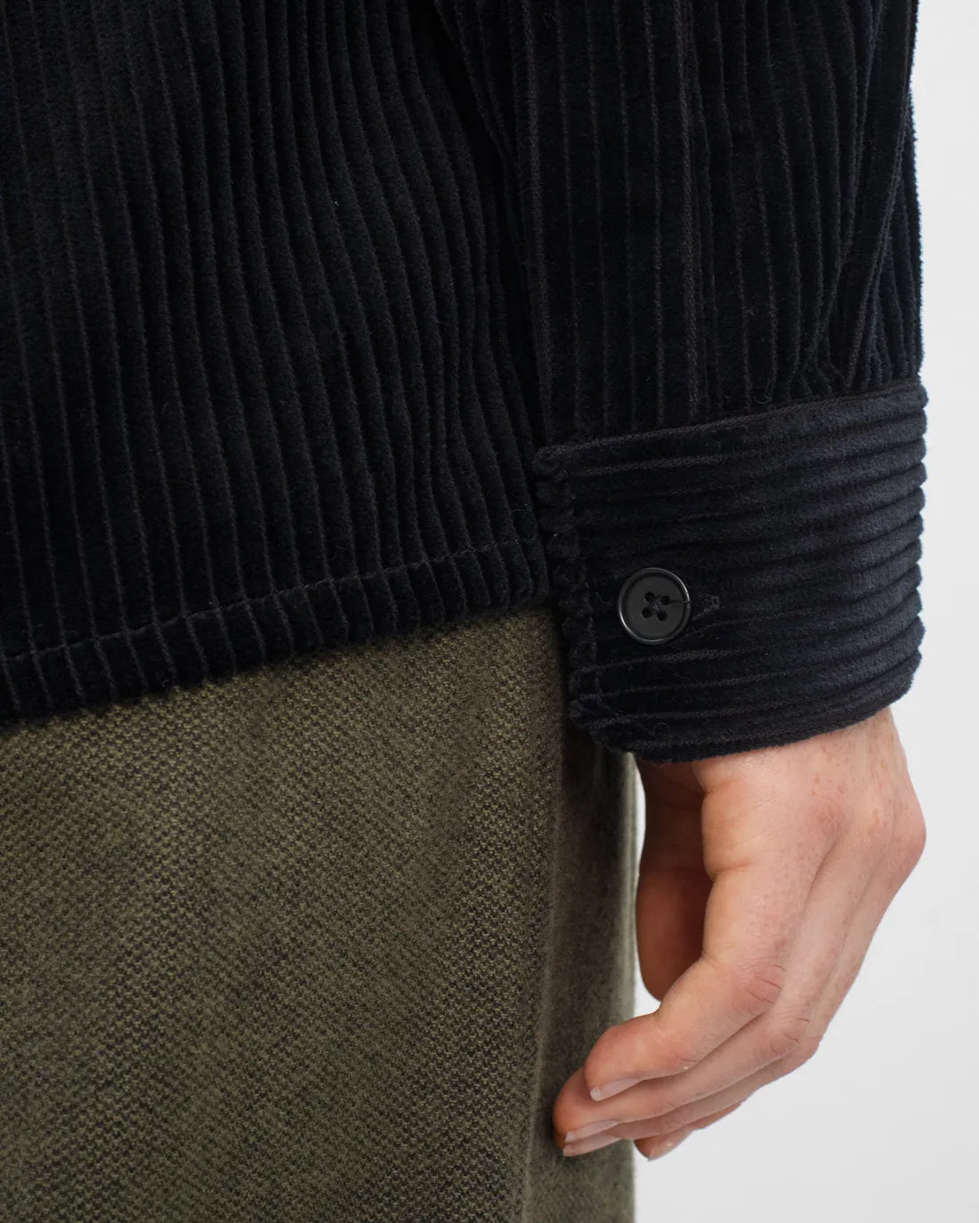 Cord Casual Unisex Shirt Black sold by Ivalo.com product image thumbnail 5