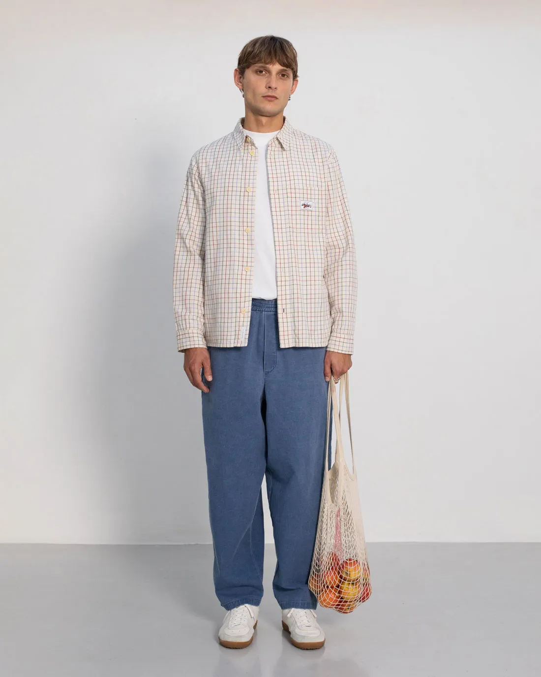 Casual Organic Cotton Shirt Off-White Check sold by Ivalo.com