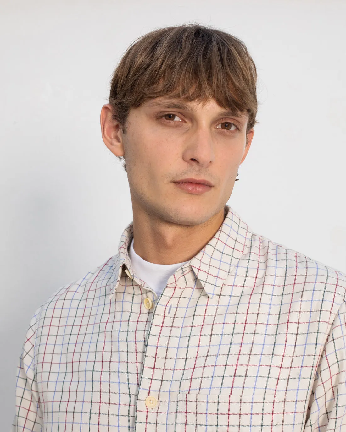 Casual Organic Cotton Shirt Off-White Check sold by Ivalo.com product image thumbnail 5