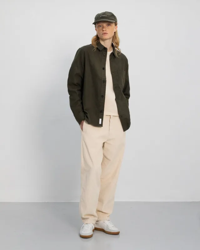 Casual Unisex Flannel Shirt Moss Green sold by Ivalo.com