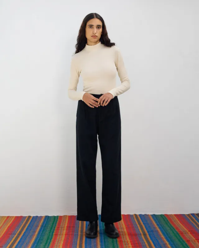Ribbed Long-Sleeve Mockneck Sand sold by Ivalo.com