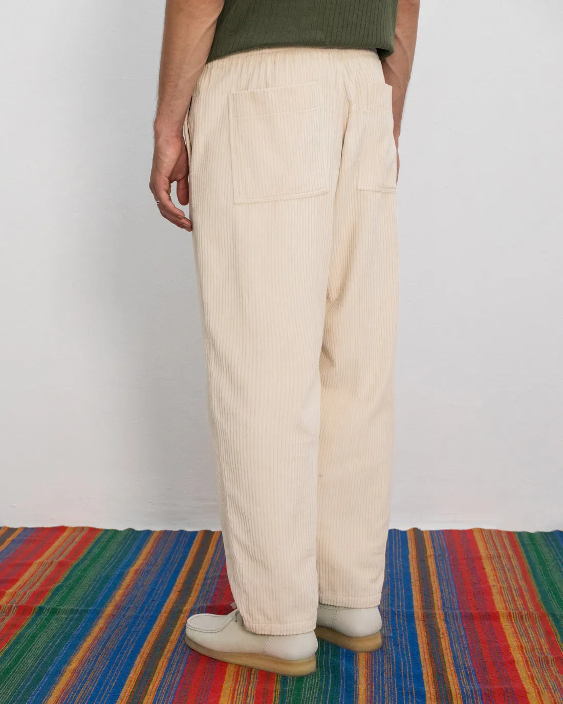 Wide Organic Cotton Cord Pant White sold by Ivalo.com product image thumbnail 4