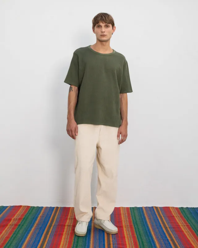 Wide Organic Cotton Cord Pant White sold by Ivalo.com