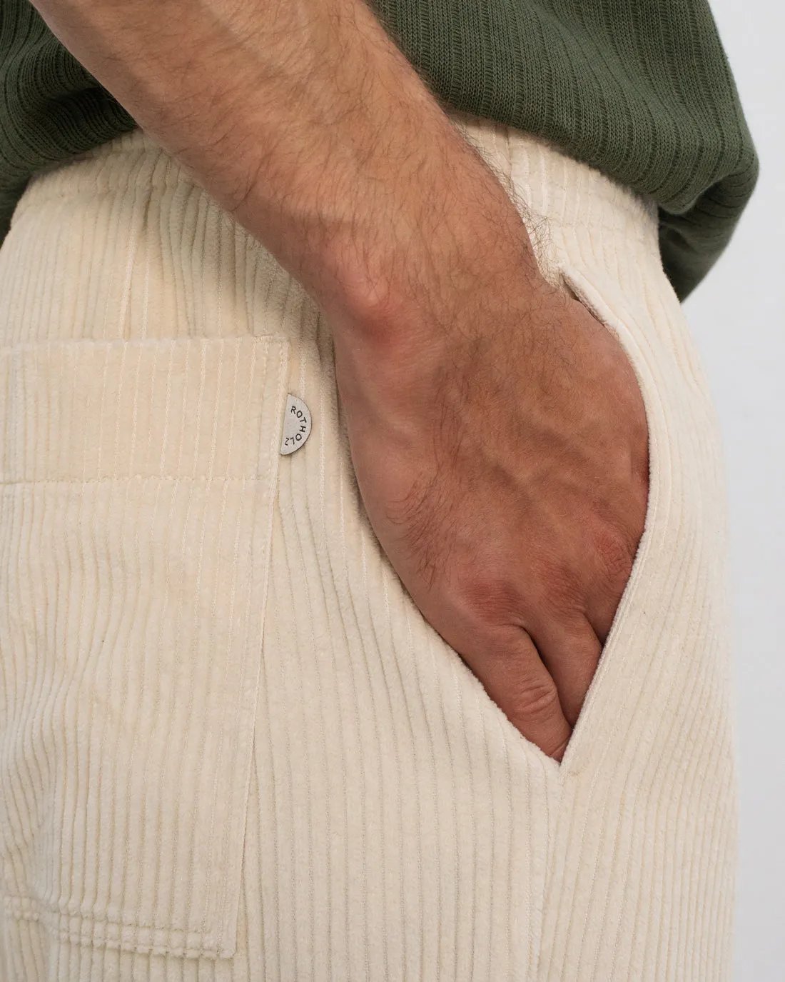 Wide Organic Cotton Cord Pant White sold by Ivalo.com product image thumbnail 5