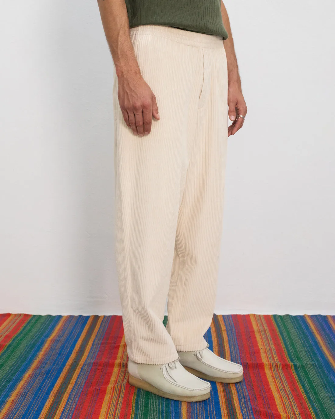 Wide Organic Cotton Cord Pant White sold by Ivalo.com product image thumbnail 2