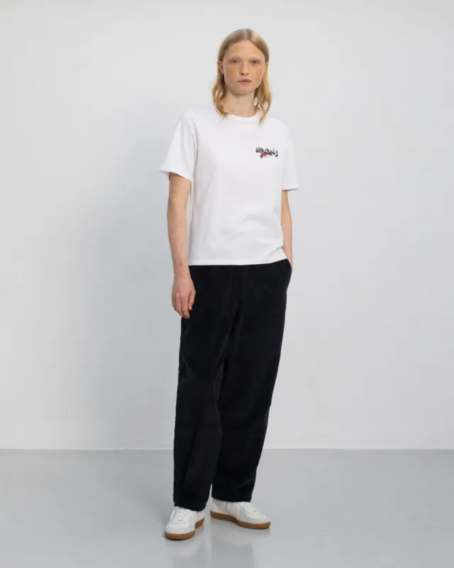 Wide Organic Cotton Unisex Cord Pant Black sold by Ivalo.com