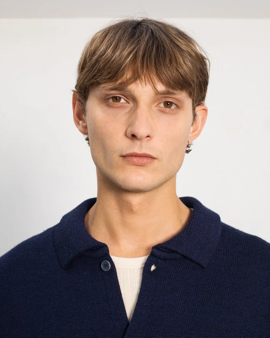 Knit Merino Wool Shirt Blue sold by Ivalo.com product image thumbnail 3