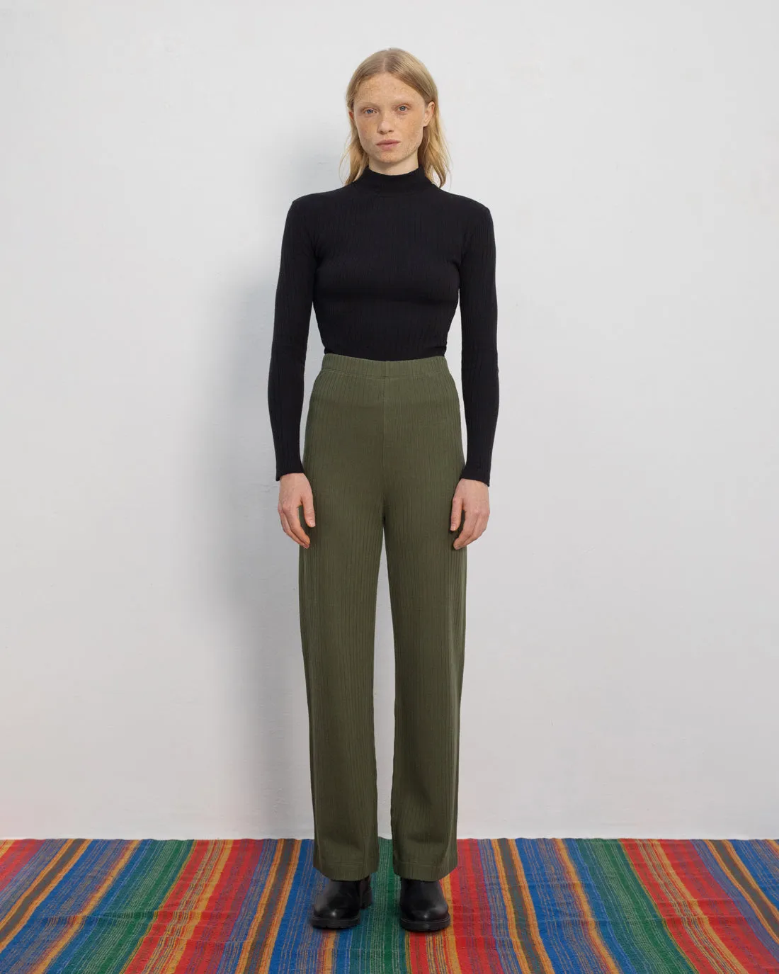 Ribbed Lounge Pant Green sold by Ivalo.com