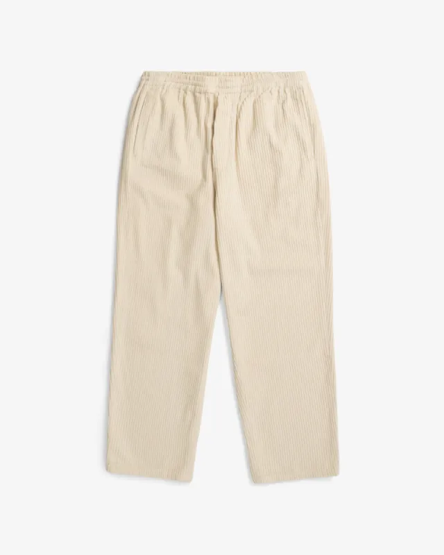 Wide Organic Cotton Unisex Cord Pant White sold by Ivalo.com