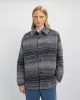 Thick Overshirt Wool-Blend Grey Stripe sold by Ivalo.com