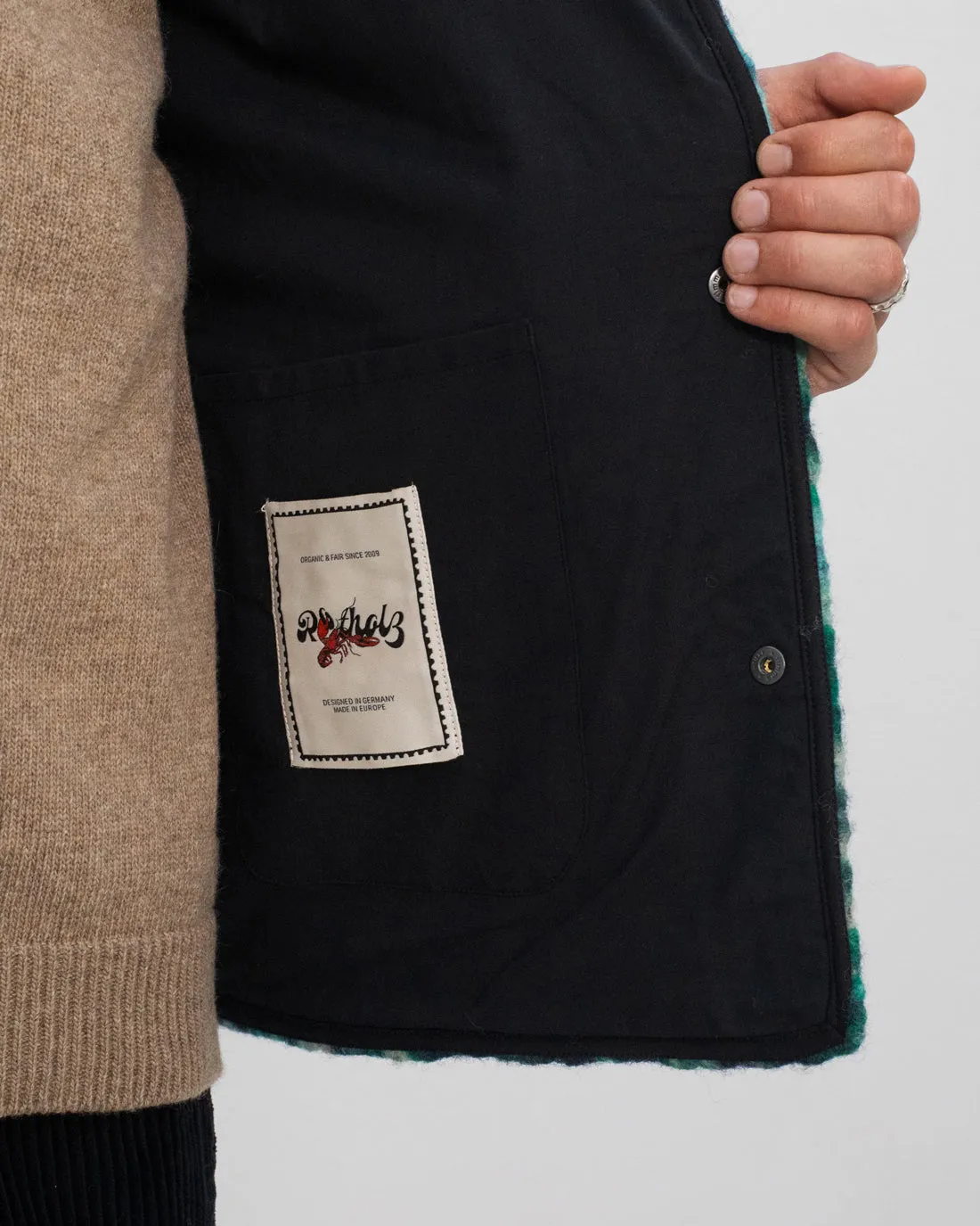 Heavy Organic Wool Blend Sherpa Jacket Multi sold by Ivalo.com product image thumbnail 5