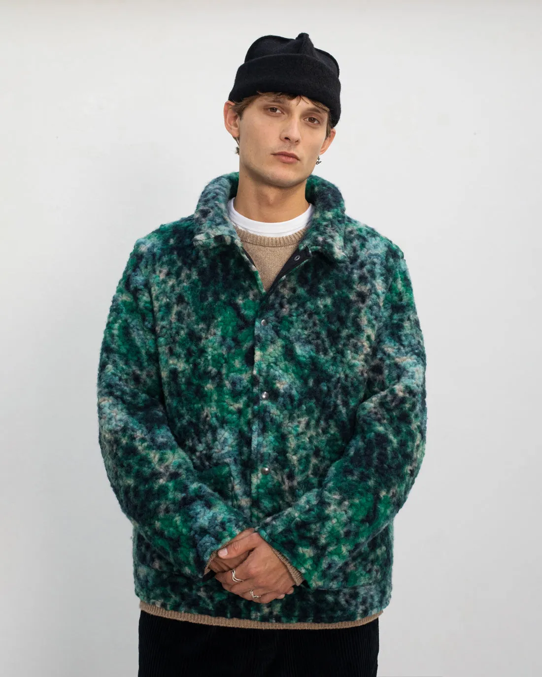 Heavy Organic Wool Blend Sherpa Jacket Multi sold by Ivalo.com