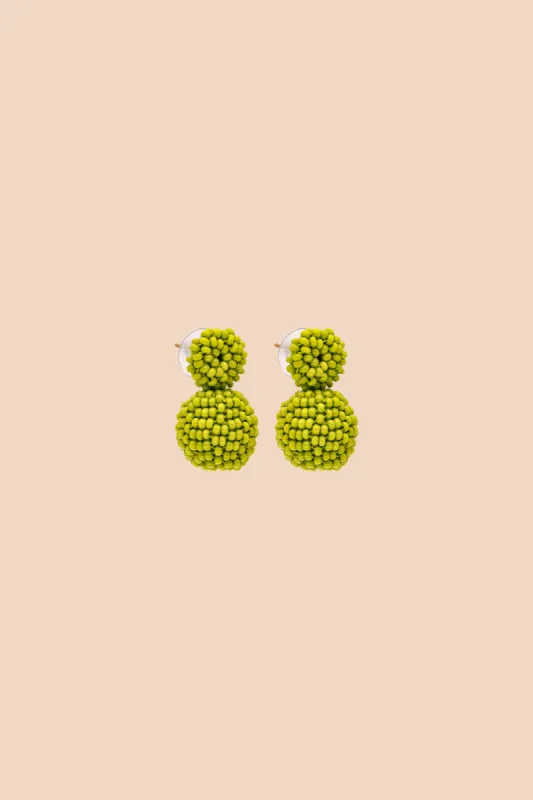 Zaida Earrings Bright Olive sold by Ivalo.com