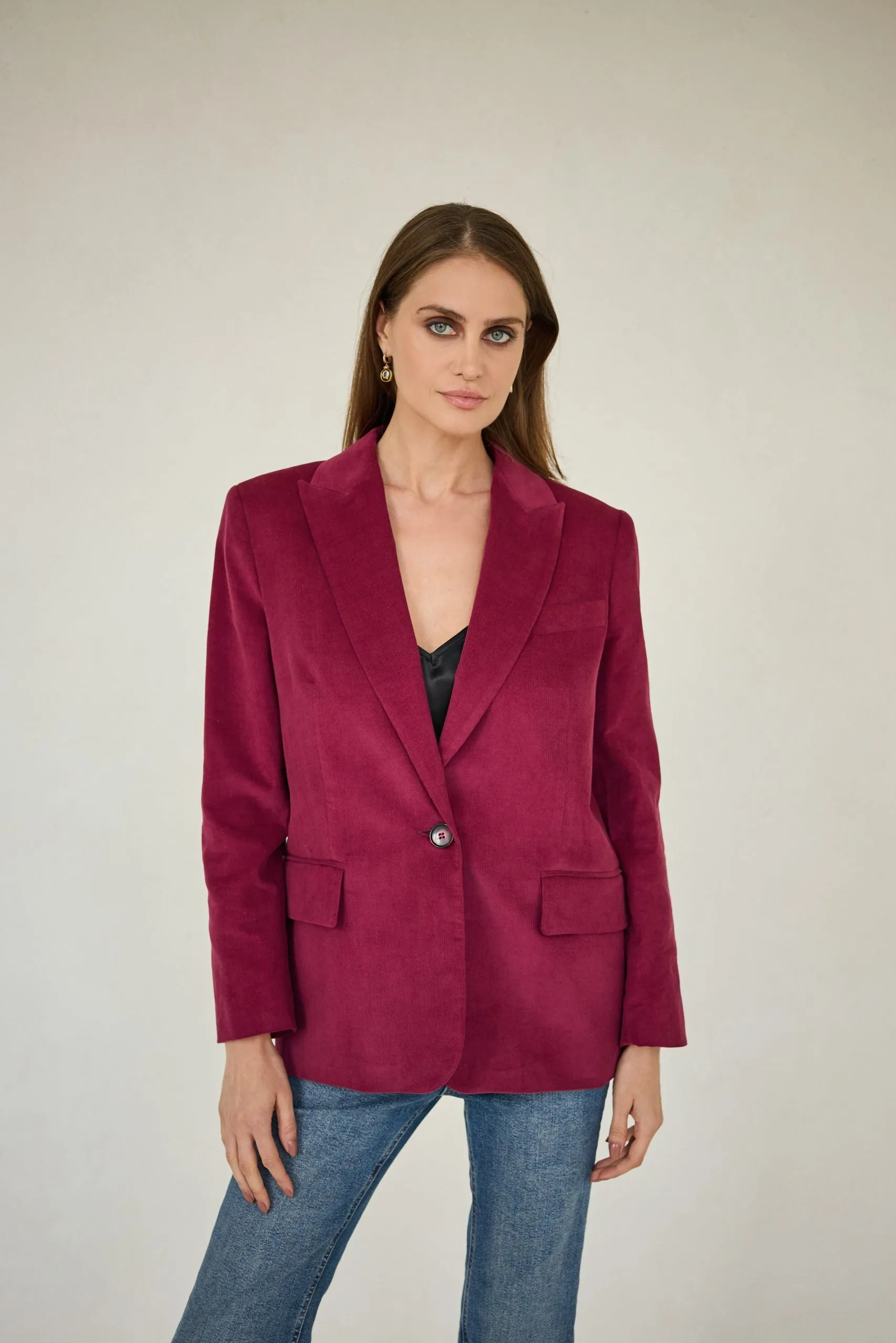 Corduroy Jacket Burgundy sold by Ivalo.com product image thumbnail 2