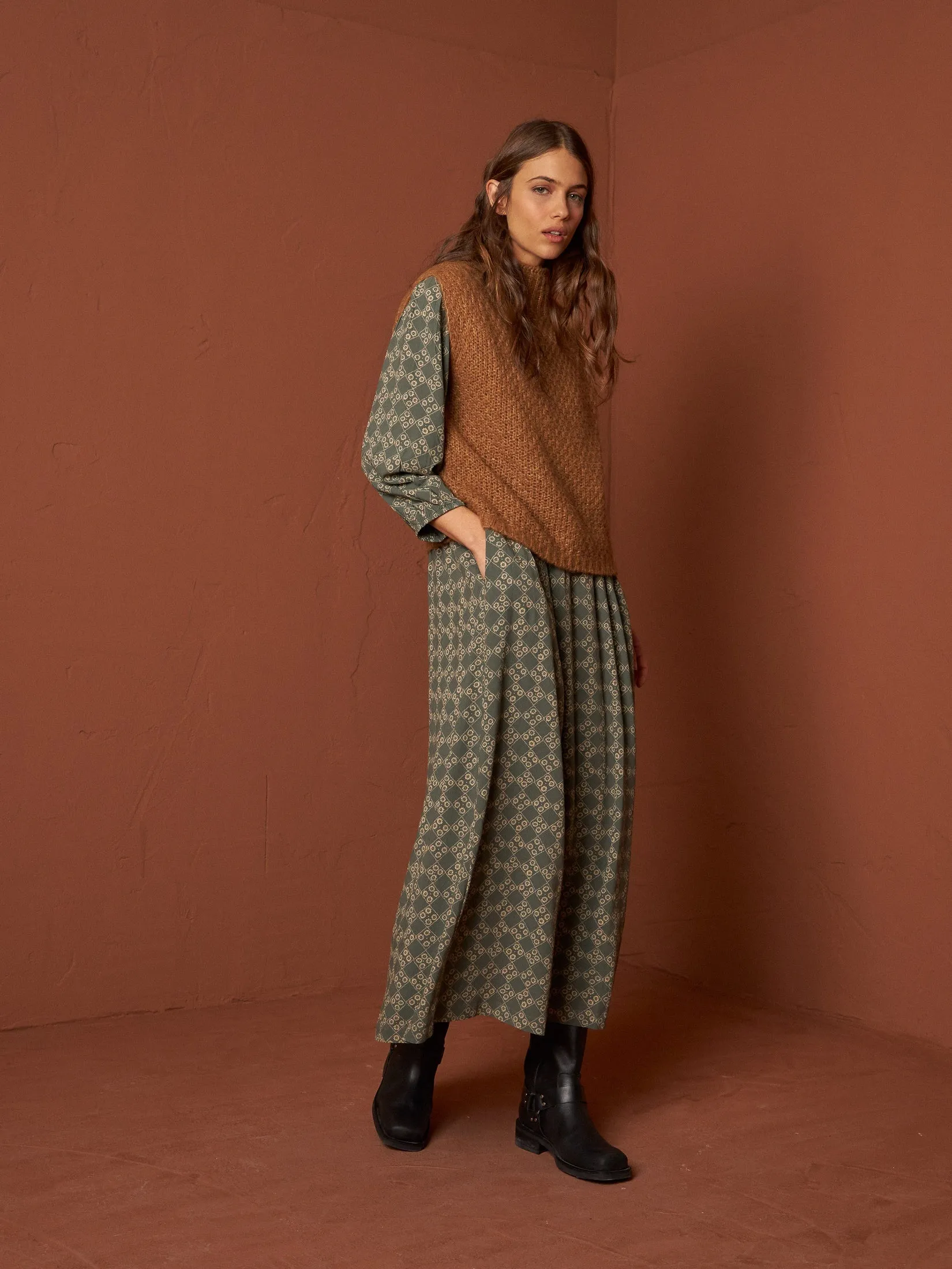 Prune Maxi Dress Green sold by Ivalo.com