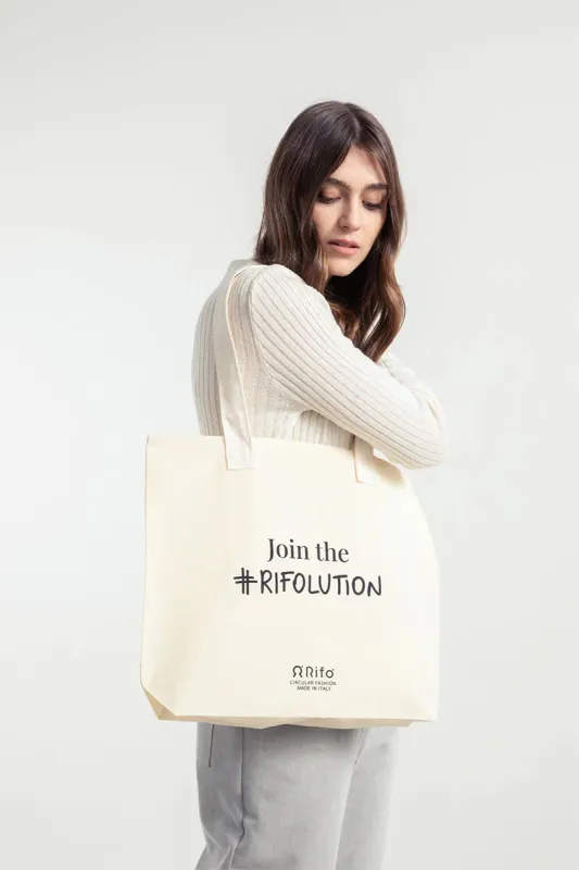 Cotton and Linen Rifò Tote Bag sold by Ivalo.com