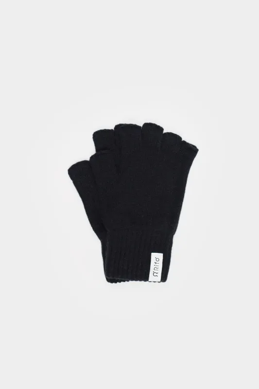 Sasha Fingerless Wool Gloves Black sold by Ivalo.com