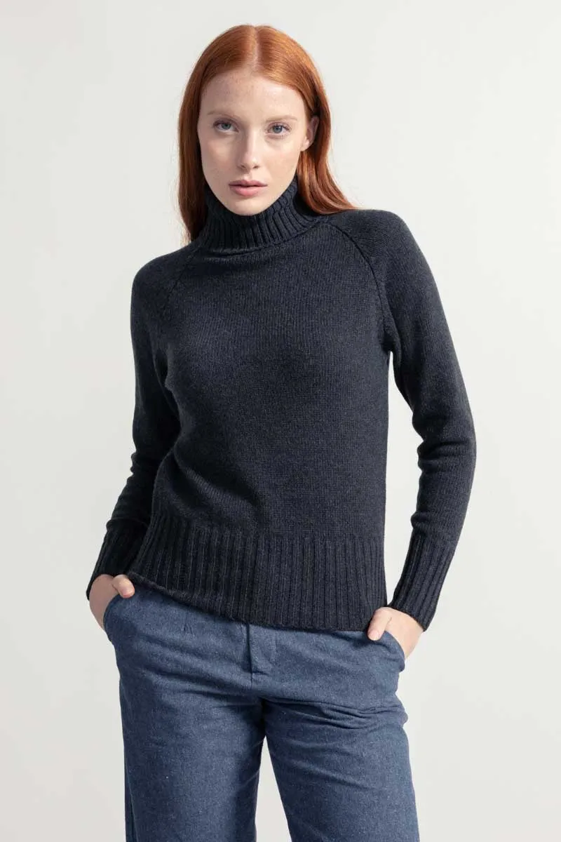 Susanna Cashmere Turtleneck Sweater Dark Grey sold by Ivalo.com