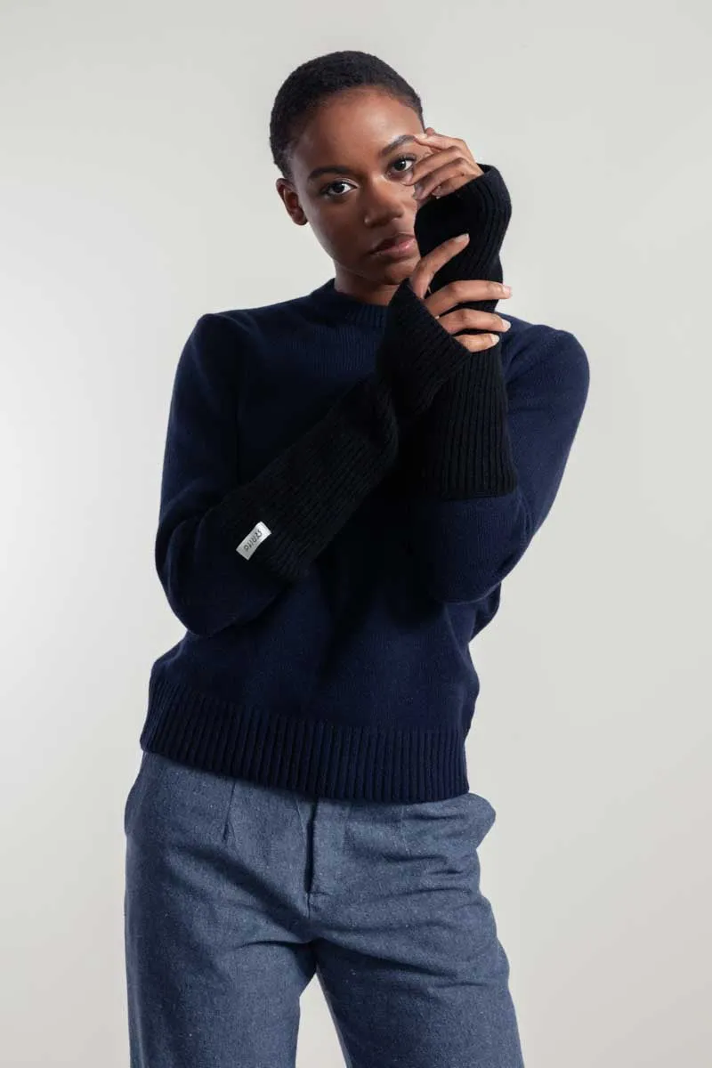 Ingrid Unisex Fingerless Cashmere Gloves Black sold by Ivalo.com