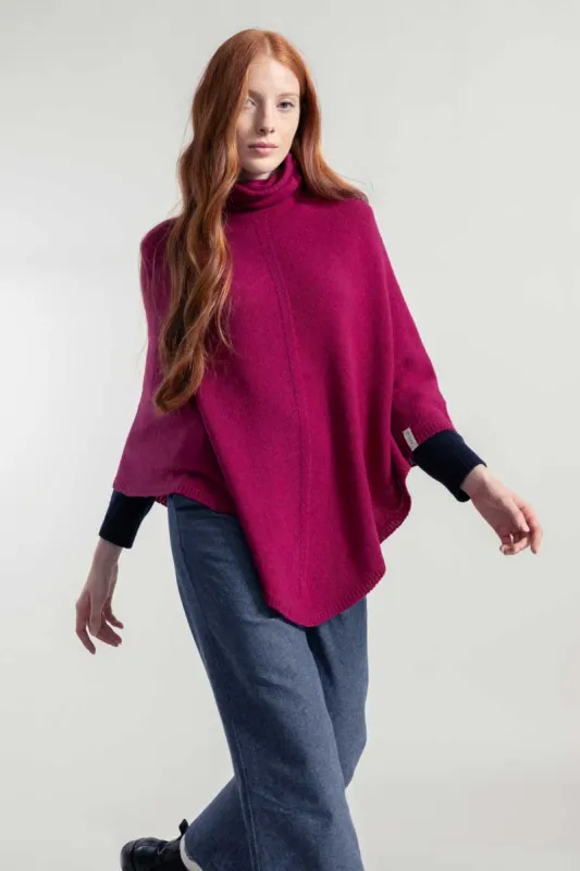 Elisabetta Cashmere Poncho Red sold by Ivalo.com
