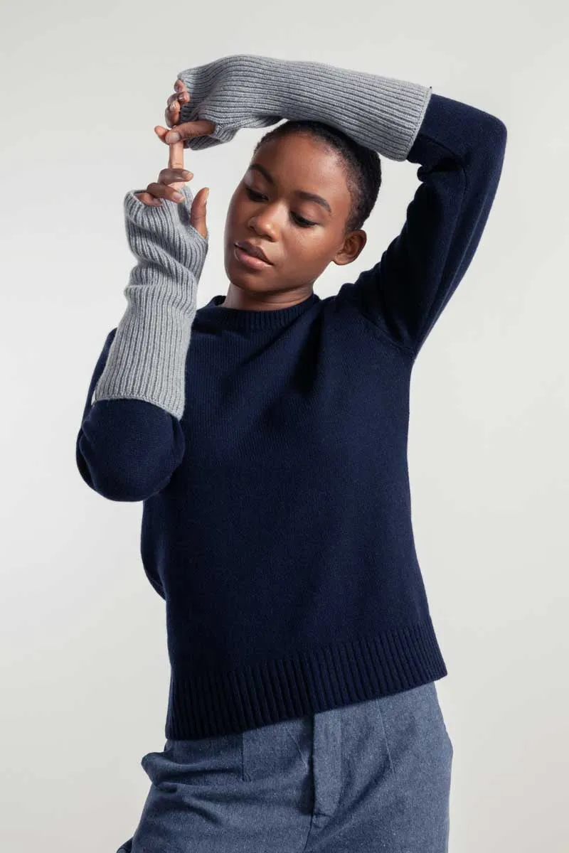 Ingrid Unisex Fingerless Cashmere Gloves Grey sold by Ivalo.com product image thumbnail 2