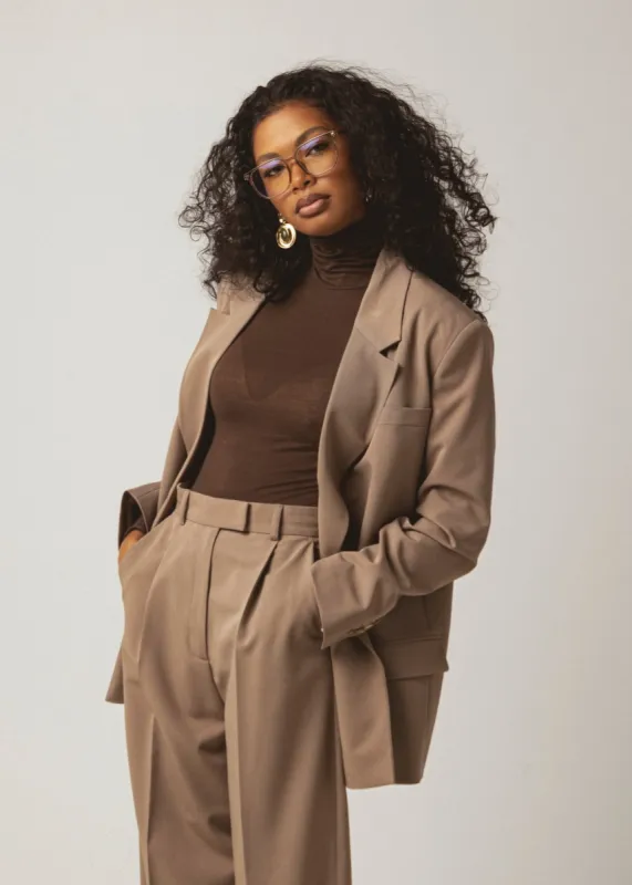 Jagger Double-Breasted Blazer Taupe sold by Ivalo.com