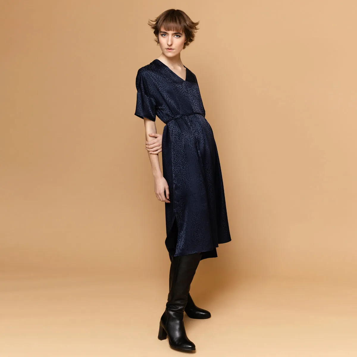 Day Silk Jacquard Dress Navy sold by Ivalo.com