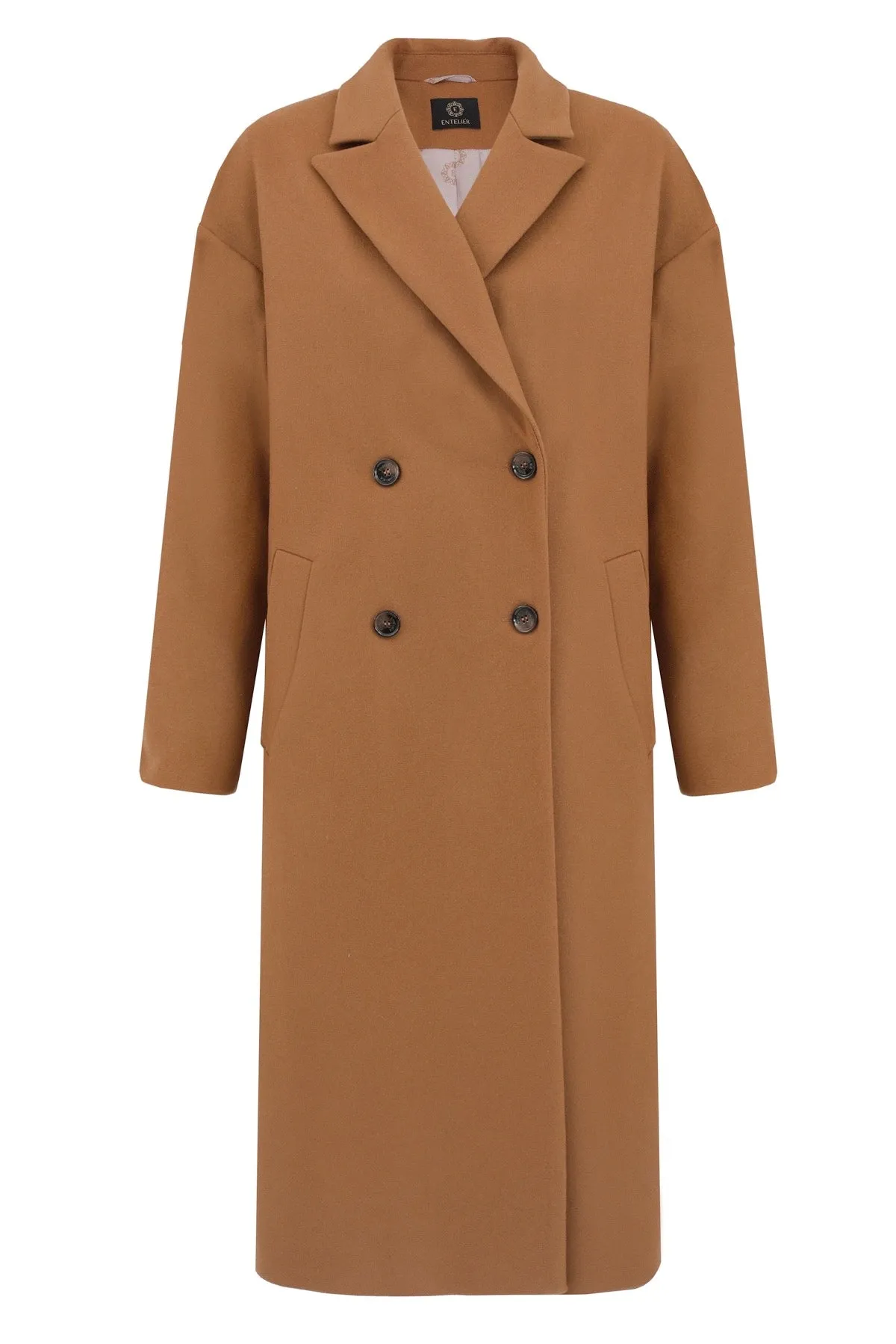 Wool Cashmere Coat Caramel Brown sold by Ivalo.com product image thumbnail 2