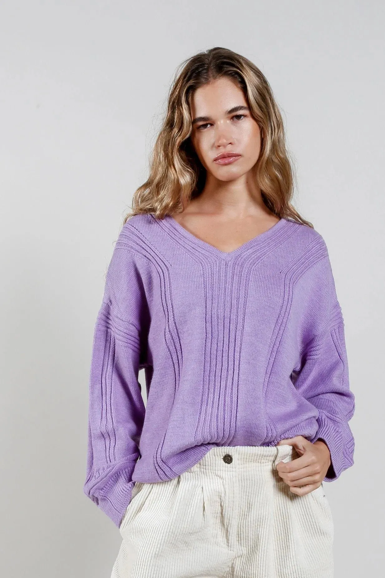 Anya Fine Merino Wool Jumper Lavender sold by Ivalo.com