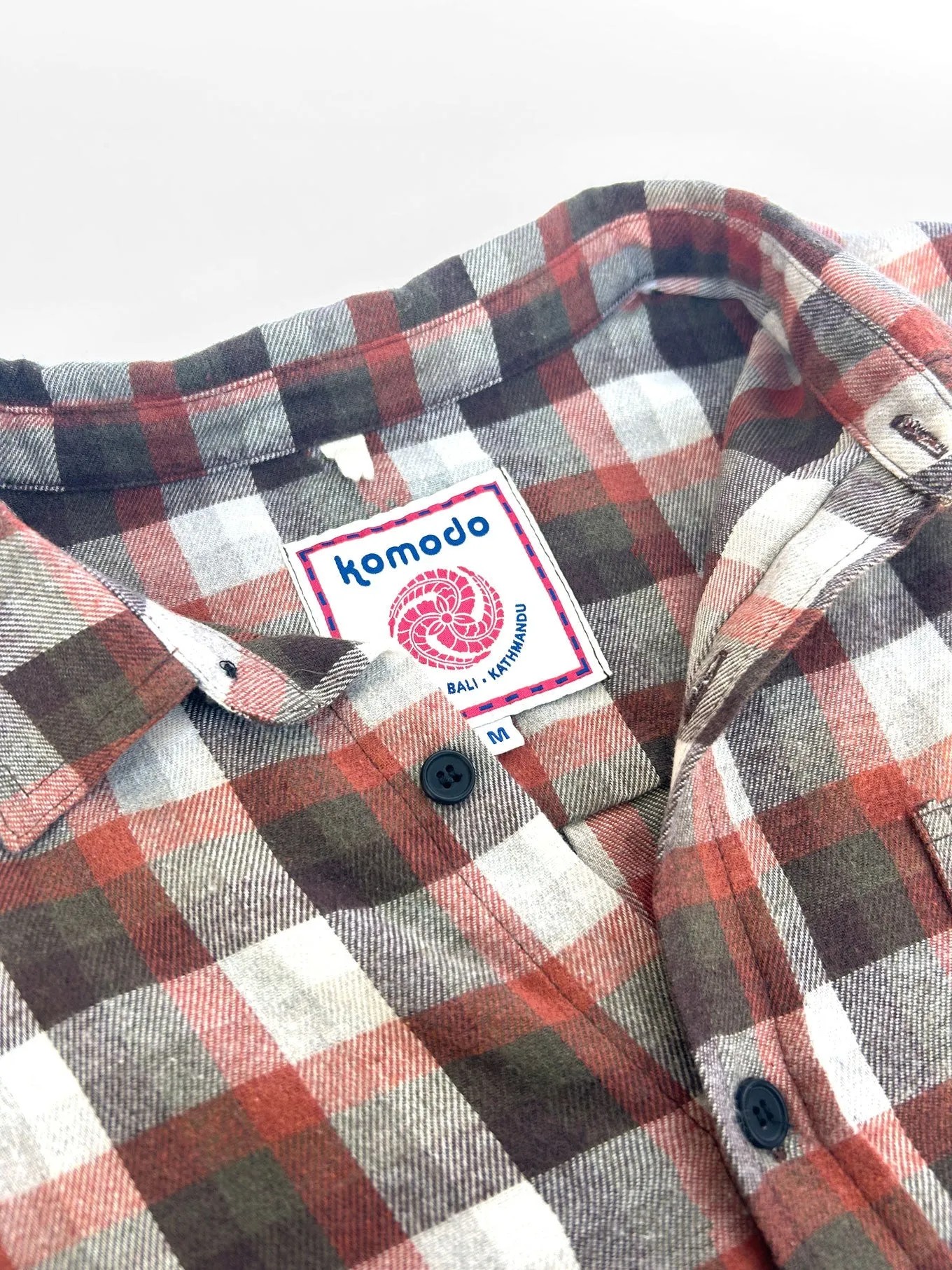 Santi Organic Cotton Flannel Shirt Oat Check sold by Ivalo.com product image thumbnail 3