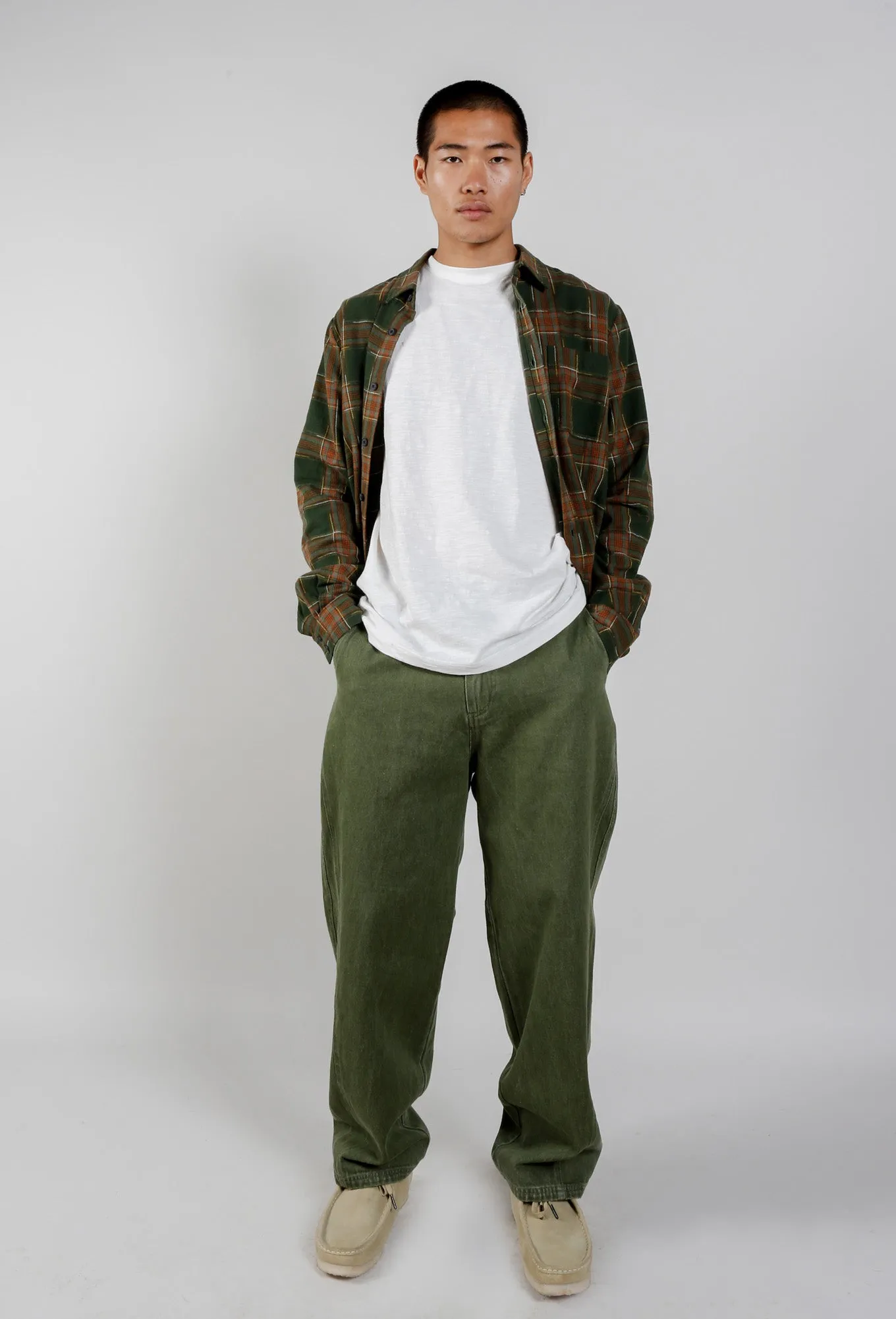 Santi Organic Cotton Flannel Shirt Green Check sold by Ivalo.com product image thumbnail 3