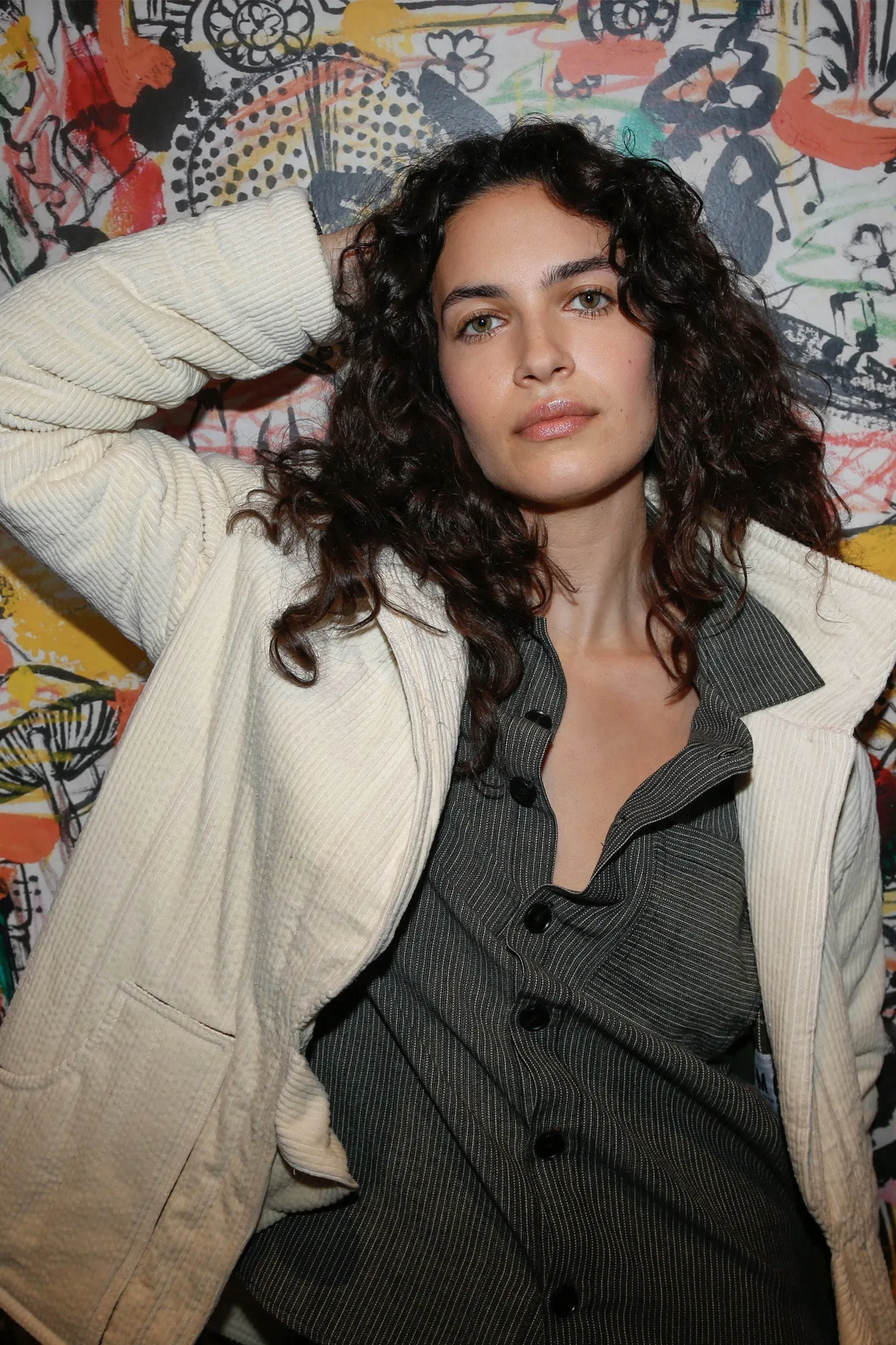 Keneila Organic Cotton Corduroy Coat Winter White sold by Ivalo.com