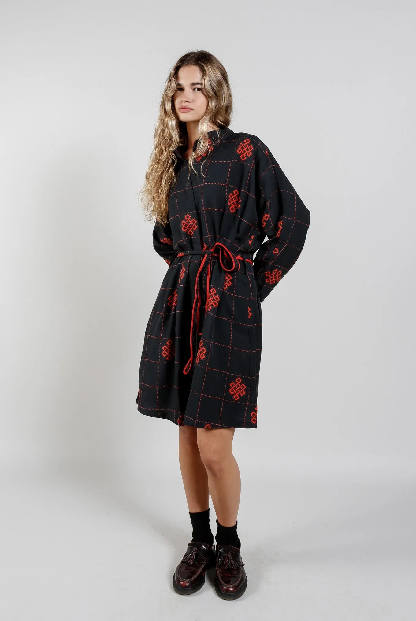 Seba Tencel Dress Black Eternal Knot Print sold by Ivalo.com