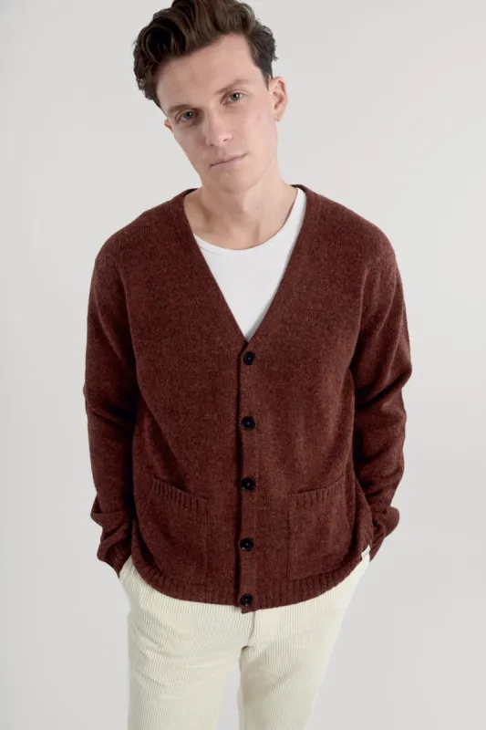 Batsa Wool Cardigan Chestnut sold by Ivalo.com