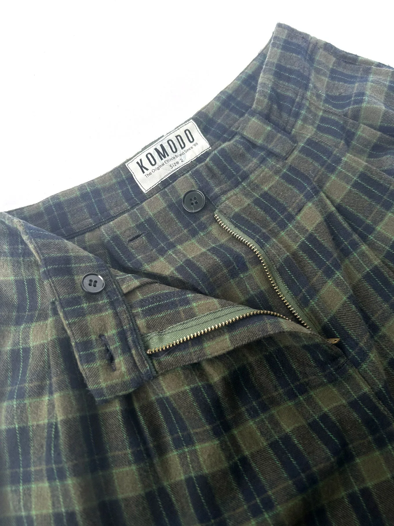 Lily Organic Cotton Flannel Trouser Navy Check sold by Ivalo.com product image thumbnail 4