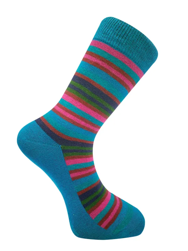 Stripe GOTS Organic Cotton Socks Blue sold by Ivalo.com
